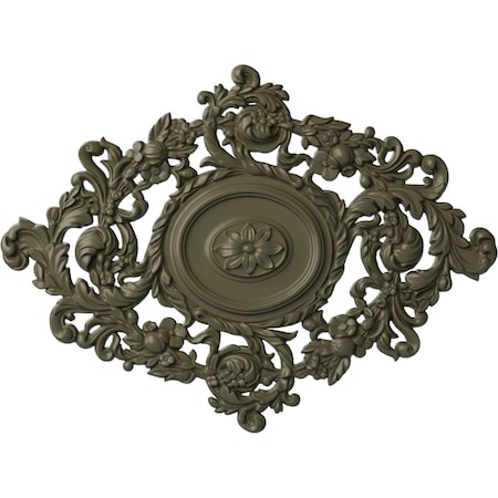 Ekena Millwork Katheryn Ceiling Medallion, Hand-Painted Painted Turtle, 22 1/2"W x 30 3/8"H x 1 1/2"P CM30KTPTF